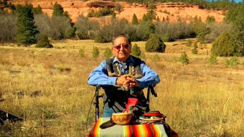 James F. Paisano, of the Navajo Nation, opens USCHA 2021 with a cultural blessing.