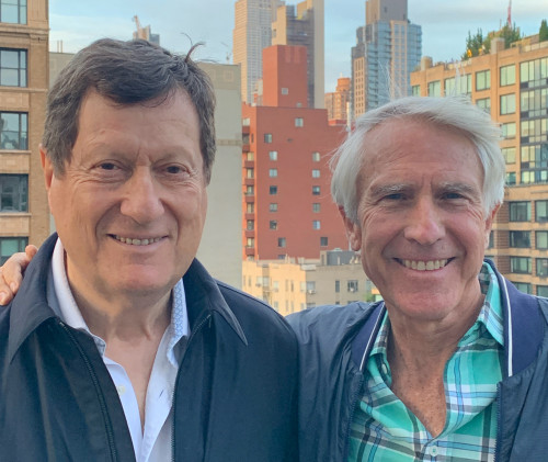 Jeremy Norman, left, and Derek Frost in New York City, 2019
