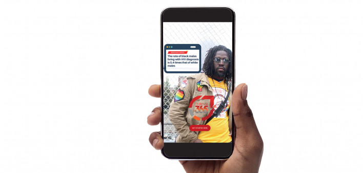 phone with THRIVE SS on screen