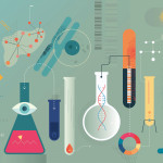 illlustration science research dna test tubes ect