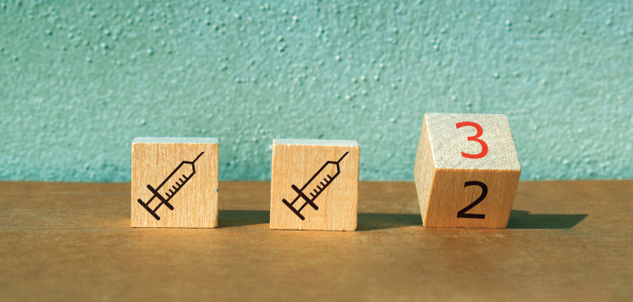 three blocks with graphics of needles and numbers