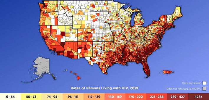 AIDSVu updated HIV data to include 2019 data