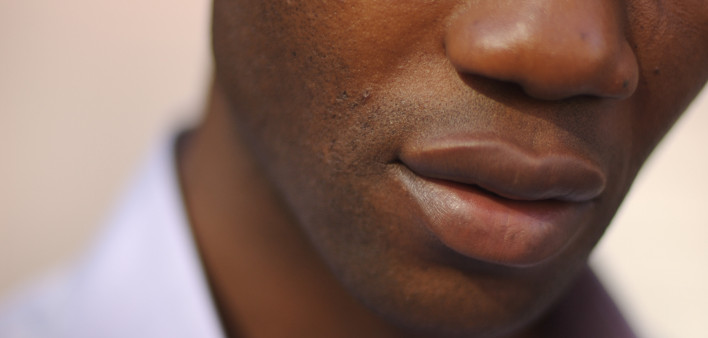 black mans face and mouth