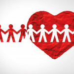 heart paper cut out figures illustration