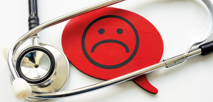 frown face with stethoscope