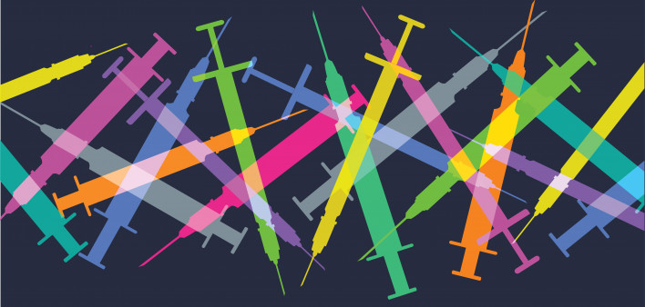 color illustration of syringes needles