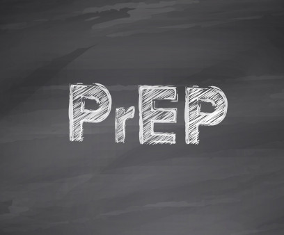 PrEP written on a chalkboard