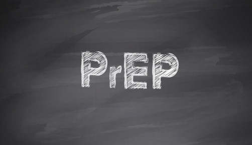 PrEP written on a chalkboard