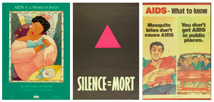 AIDS poster exhibit and book by Rochester University.