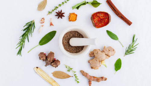 herbal, herbal medicine, ingredients, ginger, rosemary, star anise, rosemary, mint, cinnamon