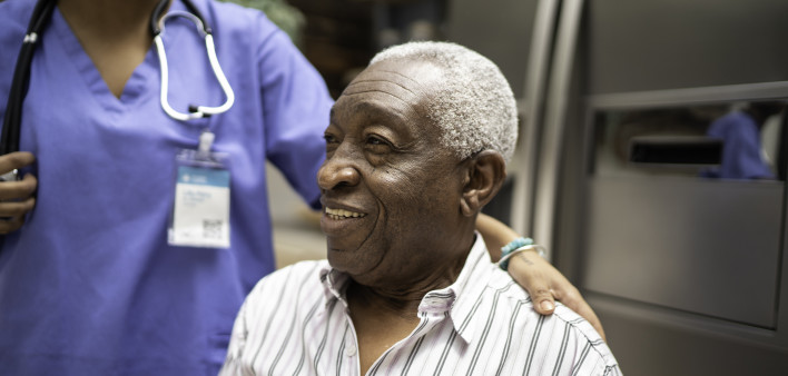smiling black patient