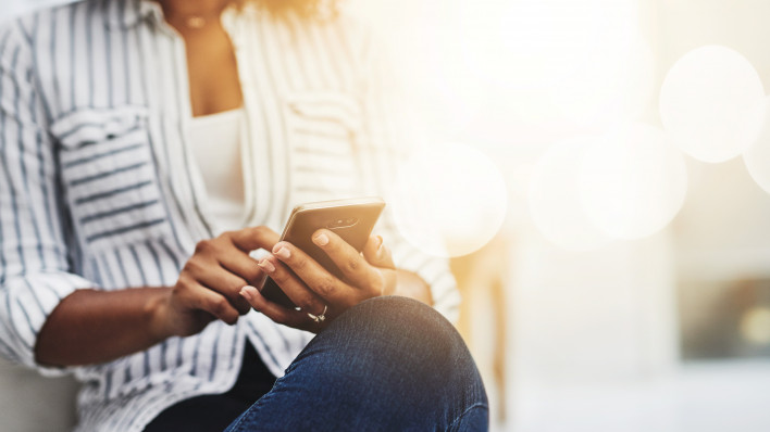 woman using smart phone