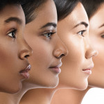 Multi-ethnic beauty. Different ethnicity women - Caucasian, African, Asian and Indian.