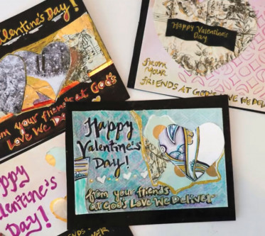 God's Love We Deliver handmade valentines