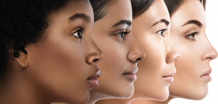 Multi-ethnic beauty. Different ethnicity women - Caucasian, African, Asian and Indian.