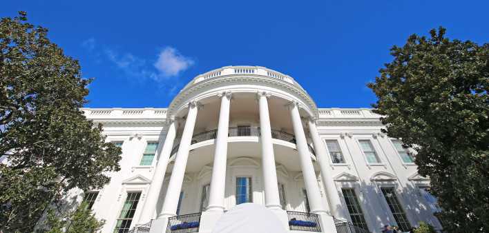 White House Washington DC USA Wide Angle