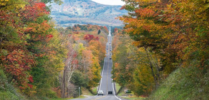 A West Virginia highway. Many rural residents must travel hours to see a health care specialist.