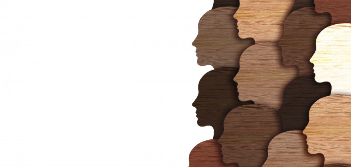 multi race multi colored heads cut out
