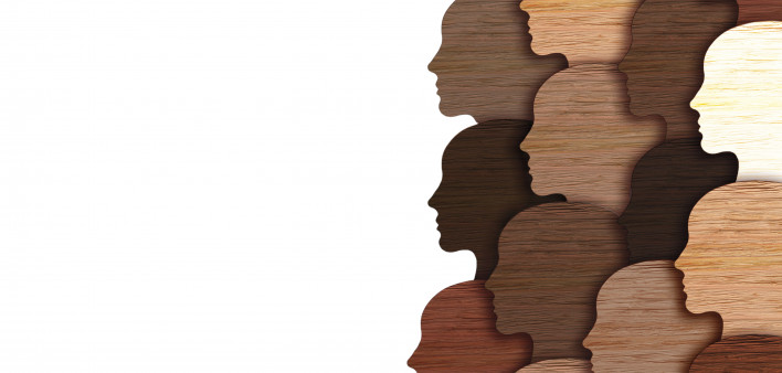 multi race multi colored heads cut out