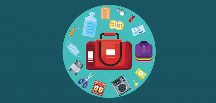 items in Emergency to go bag