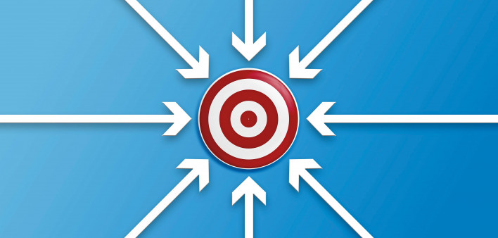 illustration arrows pointing at a target