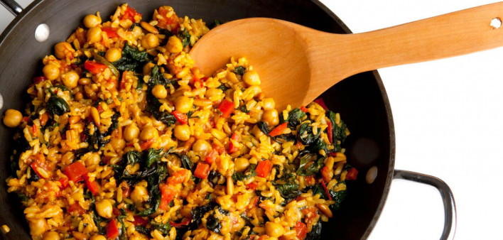 Brown Rice & Chickpea Paella