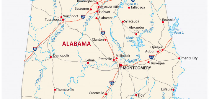 Alabama road map
