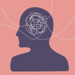 illusttration of purple head with lines squiggles in brain