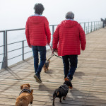 Portugal man living with HIV with a tall man walking with dogs