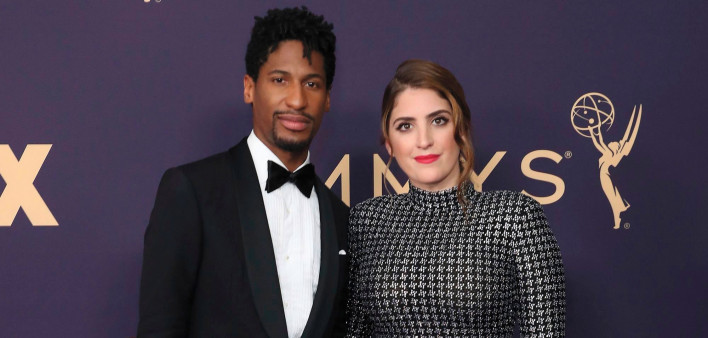 Jon Batiste, left, and Suleika Jaouad arrive at the 71st Primetime Emmy Awards, at the Microsoft Theater in Los Angeles