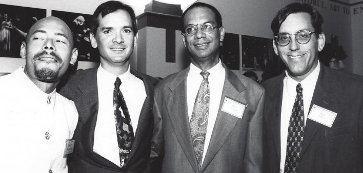 Xavier Morales, me, Mario and Bob Hattoy at the 1997 AIDS Action Council benefit in Washington.