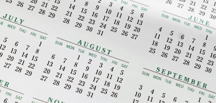 calendar month August