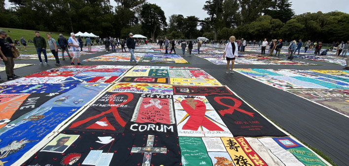 AIDS Memorial Quilt display San Francisco, Golden Gate Park June 11 & 12, 2022