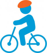 icon man riding bike biking bicycle