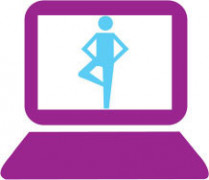 icon laptop yoga class online