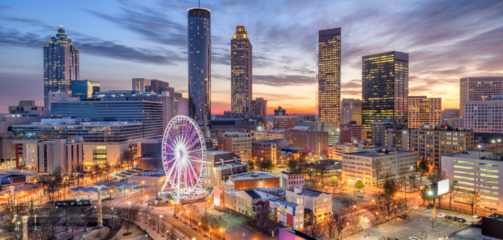 Atlanta, Georgia, USA downtown city skyline.