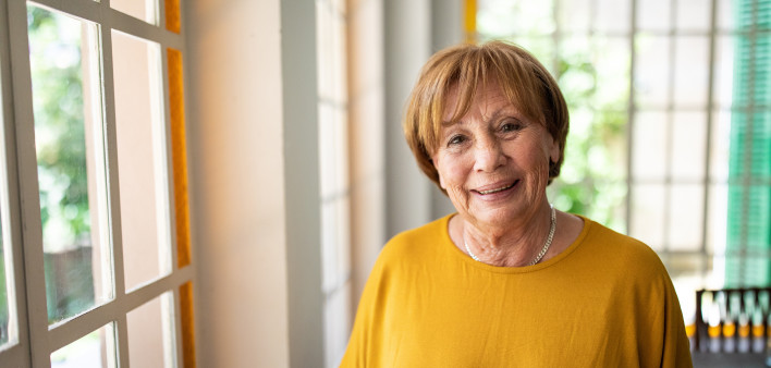 Portrait of smiling senior