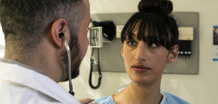 trans woman and transman doctor