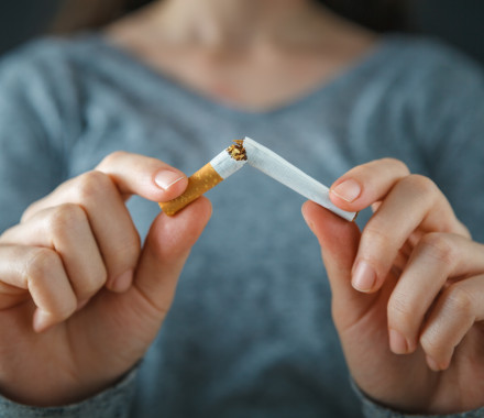 hands break cigarette quite smoking