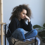 Teenager with depression. Sadness, nostlagic, depression. Problems of young people.