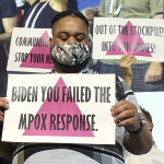 Monkeypox protest at AIDS 2022