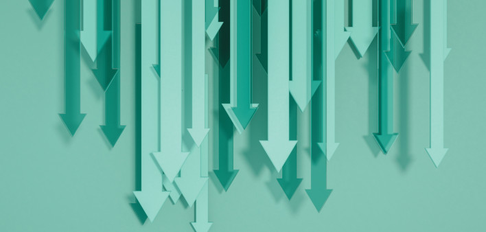 illustration downward pointing arrows