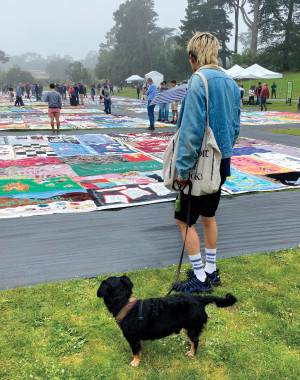 The community event marked the 35th anniversary of the AIDS Quilt