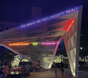 An images from Songs for a Memorial at the NYC AIDS Memorial