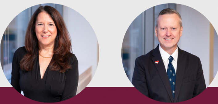 Karen Pearl, left, will step down from God's Love We Deliver. David Ludwigson will be the new president and CEO, effective January 1 2023.