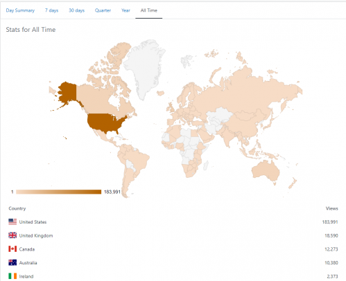daniel zeller map of viewers of blog prostate cancer