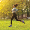 young woman running outdoors