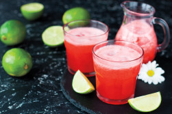 Fresh  Strawberry, Apple and Lime Juice