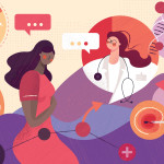 doctor and women discussing in Vitro fertilization
