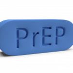 Big blue bill with PrEP written